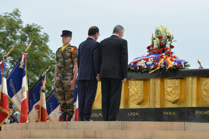 Hollande Gauck 3 aout 2014 Hartmannswillerkopf (photo PH